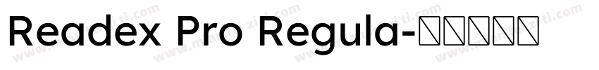 Readex Pro Regula字体转换